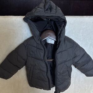 Zara Baby Kids Grey Dino Puffer Jacket